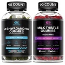 EFFETTIVO NUTRA Ashwagandha Gummies & Milk Thistle Gummies