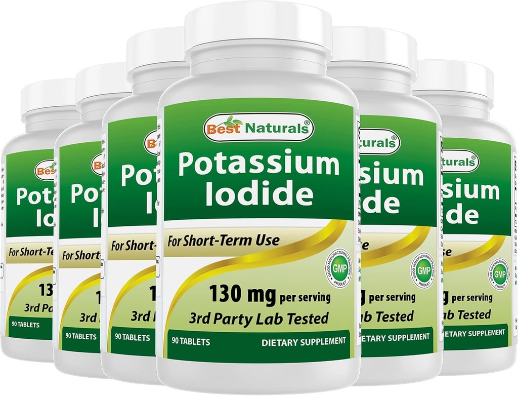 Migliore Naturals Potassium Iodide 130 mg per porzione - Supplemento dietetico, 90 compresse (6)
