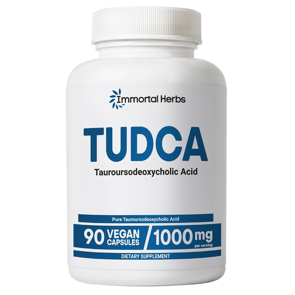 Tudca Supplement 1000mg, 90 Capsules for Liver Support, Non-GMO & Gluten Free Tauroursodeoxycholic Acid Capsules for Adults