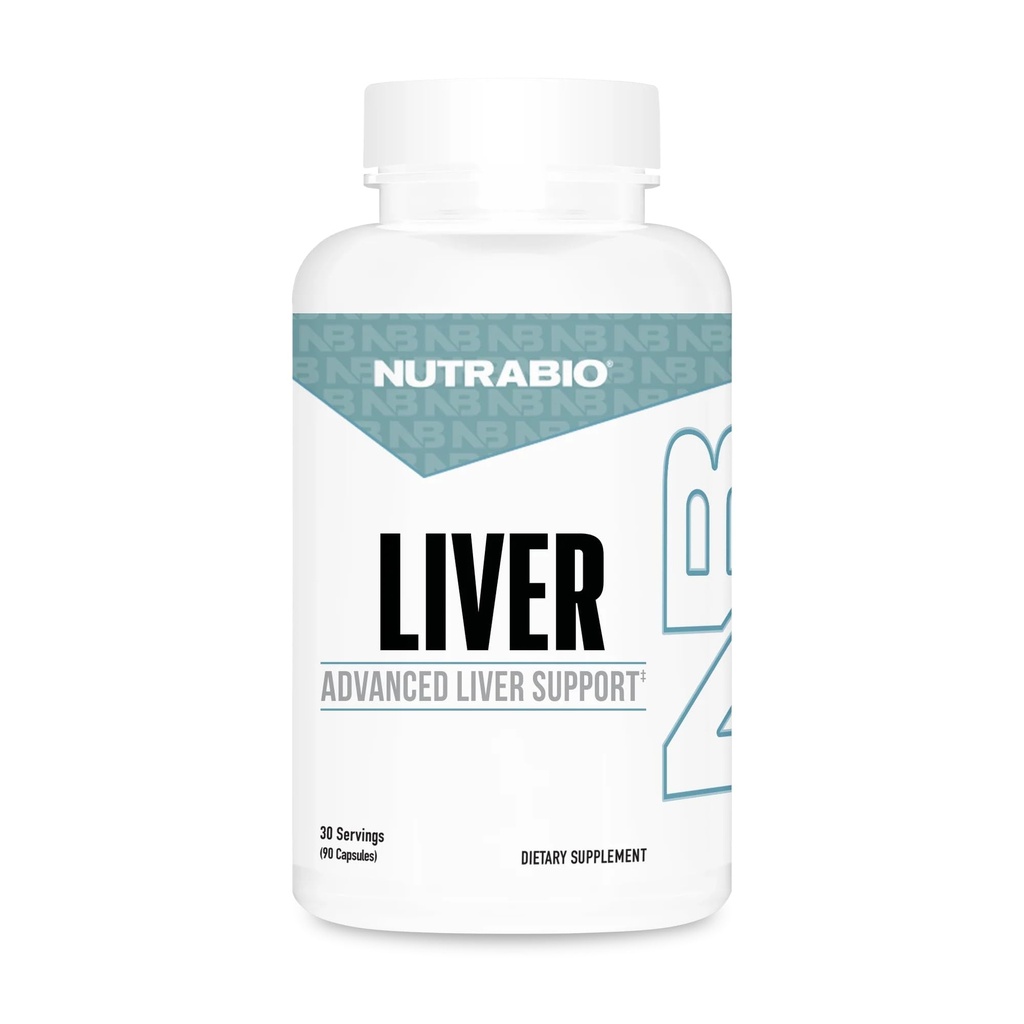 NutraBio Liver Supplemento - Supporto per fegato avanzato con antiossidanti, Detox del fegato del cardo del latte, Glutathione, Tudca - Promuove il detox e la riparazione della pulizia del fegato - 90 capsule