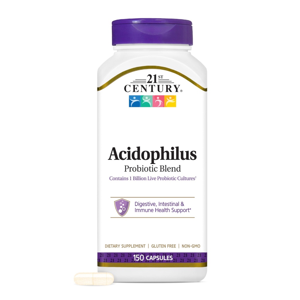 21st Century Acidophilus Probiotic Blend Capsule, 150 Count