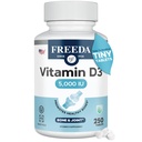 FREEDA Vitamina D3-5000 IU - Compresse Pure High Potency Kosher Supplemento - Salute Bone e Muscolare, Assorbimento di Calcio, Supporto Immune per Uomini e Donne* - 250 Conteggio