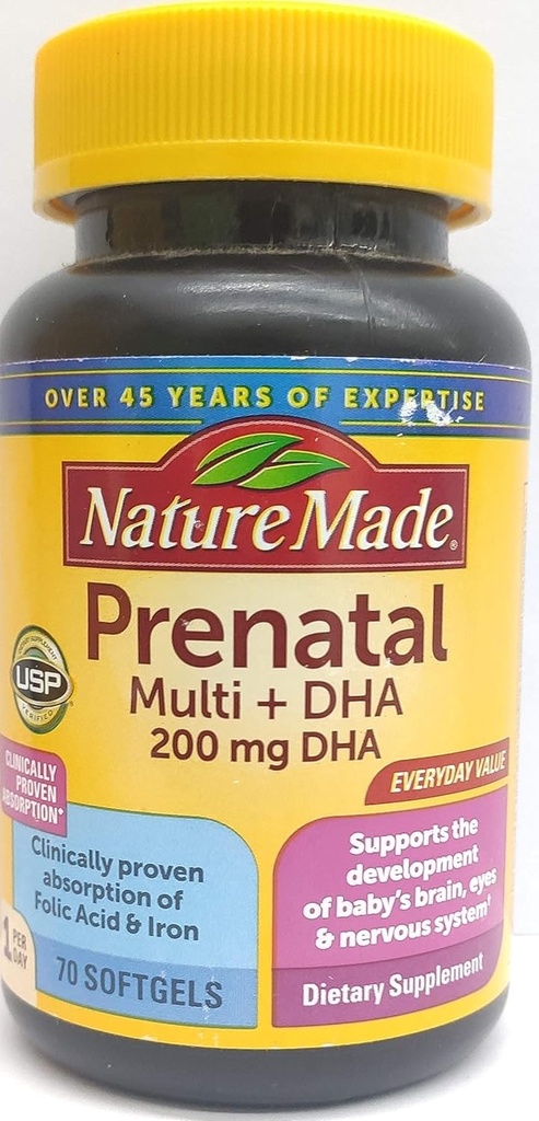 Natura Made Prenatale Multi + DHA, 70 softgels