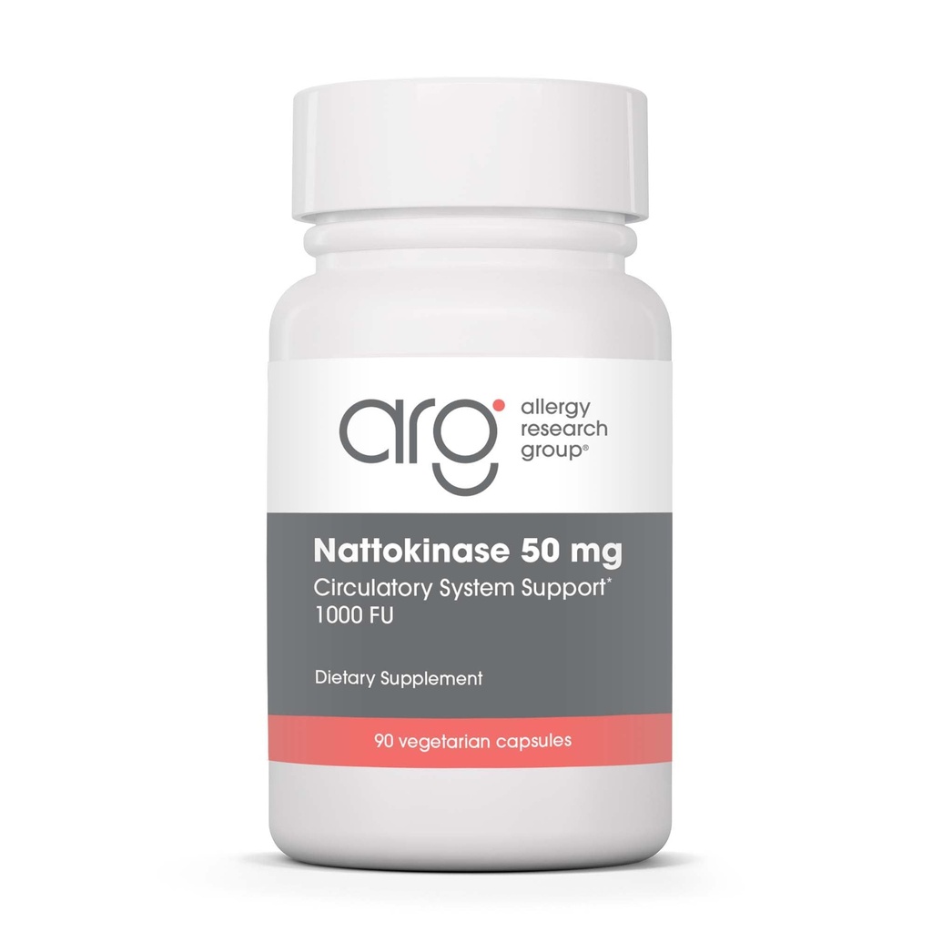 Gruppo di Ricerca Allergia Nattokinase 50mg Supplemento - Nattokinasi Purificata e Incapsulata, Derivata da Natto, Capsule Vegetariani - 90 Conte