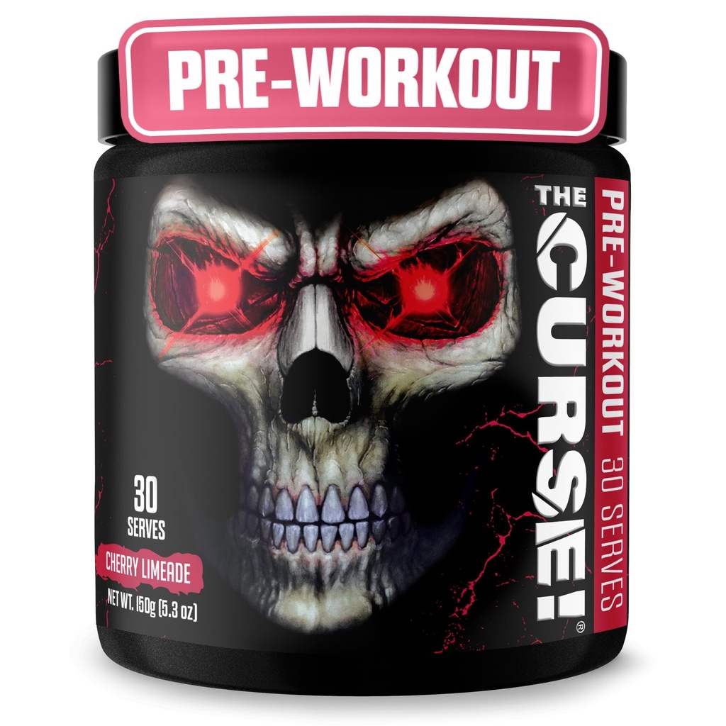 JNX SPORTS The Curse! Polvere pre allenamento per uomini e donne, caffeina, Beta-Alanina, Creatina, L-Citrullina, 30 Serve, Limeade di ciliegia Flavor – Aumentare l'energia, la resistenza e la messa a fuoco