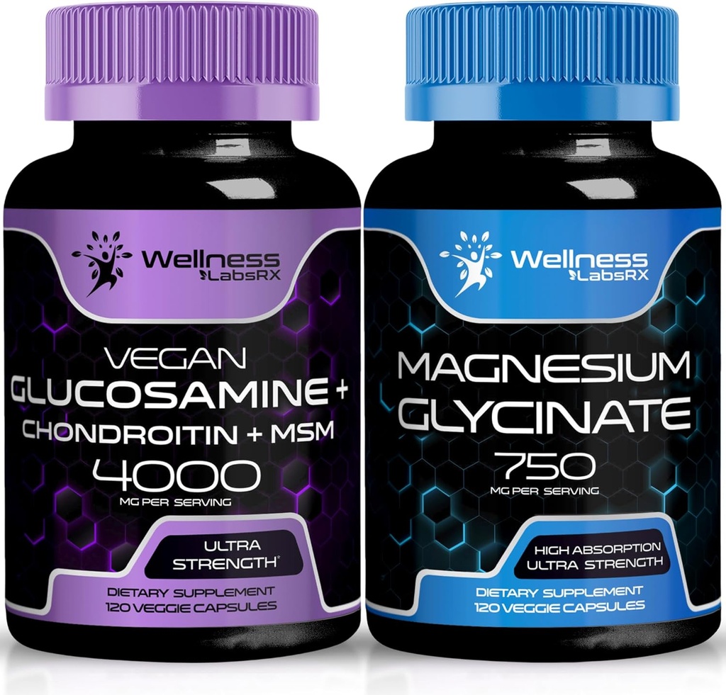 WELLNESS LABSRX Glucosamine Chondroitin MSM | Magnesium Glycinate Capsule