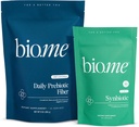 Bio.me Daily Prebiotic Fiber & Synbiotic Bundle - Polvere di fibra per la salute digestiva & Bloating - Pre, Pro, Postbiotic per Gut Health & Immune Support, Non-GMO, Gluten Free - 30 Serve, 60 Capsule