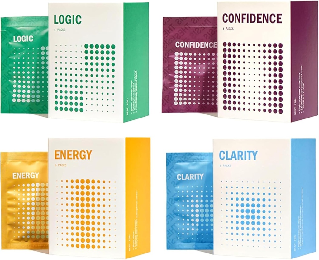 Thesis The Starter Kit - Nootropic Cognitive Supplements with Clarity, Logic, Confidence & Energy - promuove la messa a fuoco mentale, l'energia naturale e la memoria - 24 Serve - 1 mese di fornitura