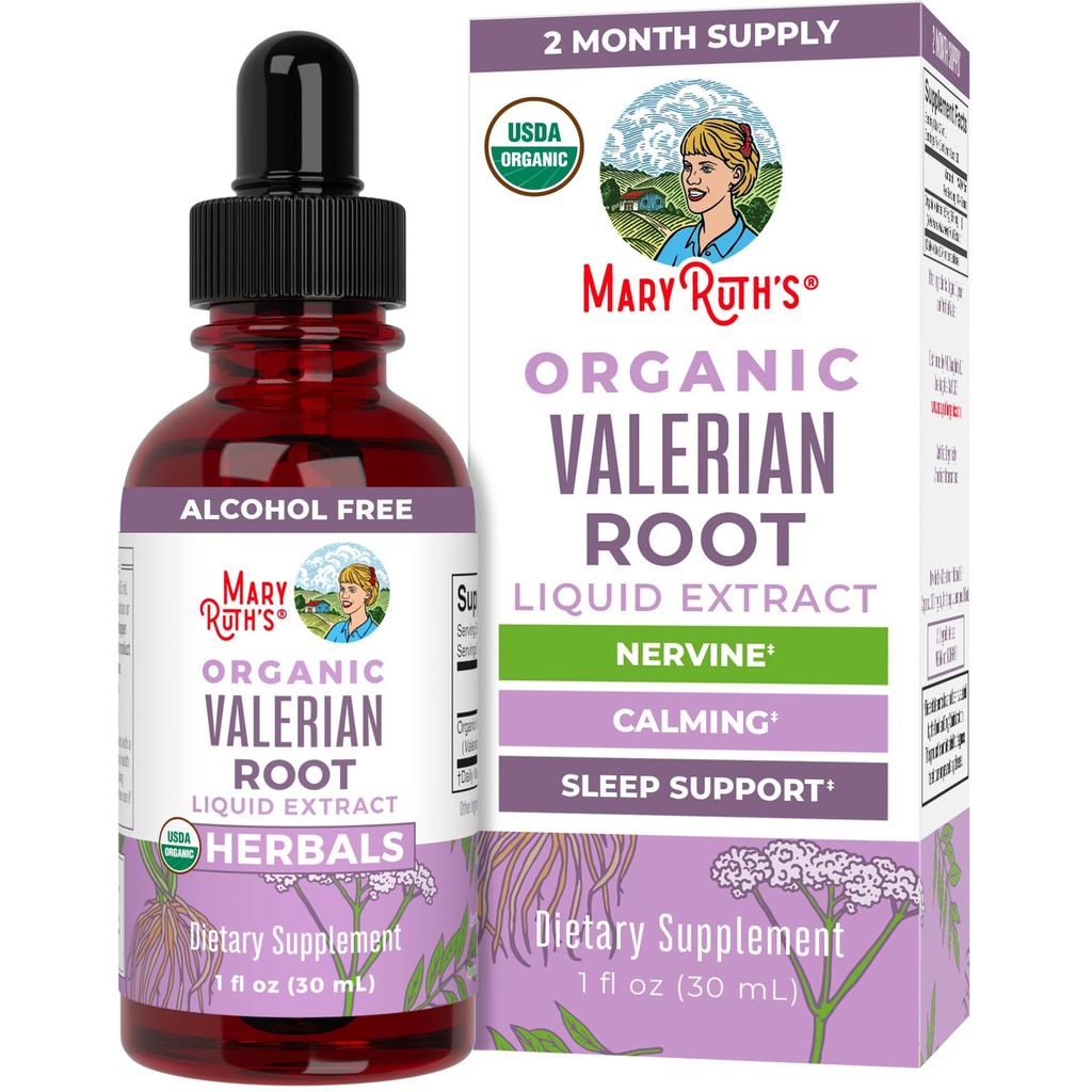 MaryRuth Organics Valerian Root Liquid Drops | 2 mesi di alimentazione | Sugar Free | USDA Organic Valerian Root Drops | Support Sleep | Calm and Stress Relief | Vegan | Non-GMO | Gluten Free | 60 Servings