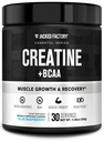 Creatina di fabbrica Jacked + BCAAs - Monoidrato di creatina + polvere BCAA per il recupero post-allenamento aumentato, le prestazioni, la crescita muscolare magra, & Fatigue ridotto - 30 Serve, lampone blu
