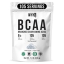 BCAA Polvere 2:1:1:1, aminoacidi a catena ramificata non aromatizzati per gli uomini e le donne Polvere pura di energia BCAA per miscelare in bevande & Shakes Non-OGM additivi, 105 Servings, 1,4 lb (630g)