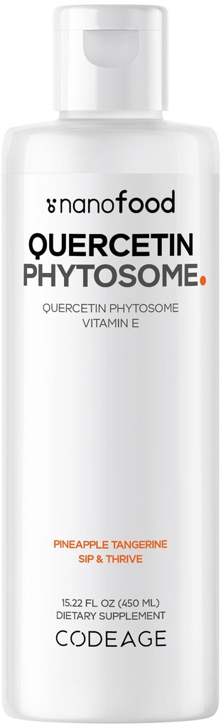 Codeage Liquid Quercetin Phytosome Supplement, Quercetin 1000 mg Dihydrate, 3-Month Fornitura, Supporto immunitario, Sophora Japonica, Vitamina E, Liposomal Delivery, Vegan, Non-GMO, 15.22 fl oz
