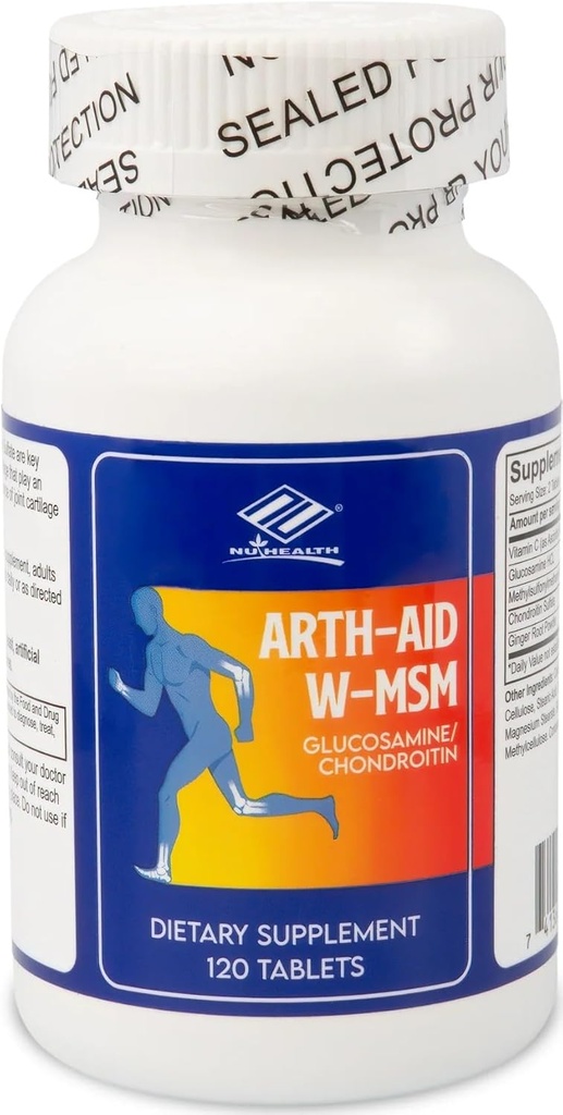 Arth-Aid W-MSM nuovo Glucosamine Chondroitin 120 conti