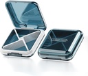 DUBSTAR Daily Pill Organizer, 4 scomparti Portable Travel Small Pill Case, Pill Box per Purse Pocket per mantenere le vitamine,Cod Liver Oil,Supplements e Medication (Blue)