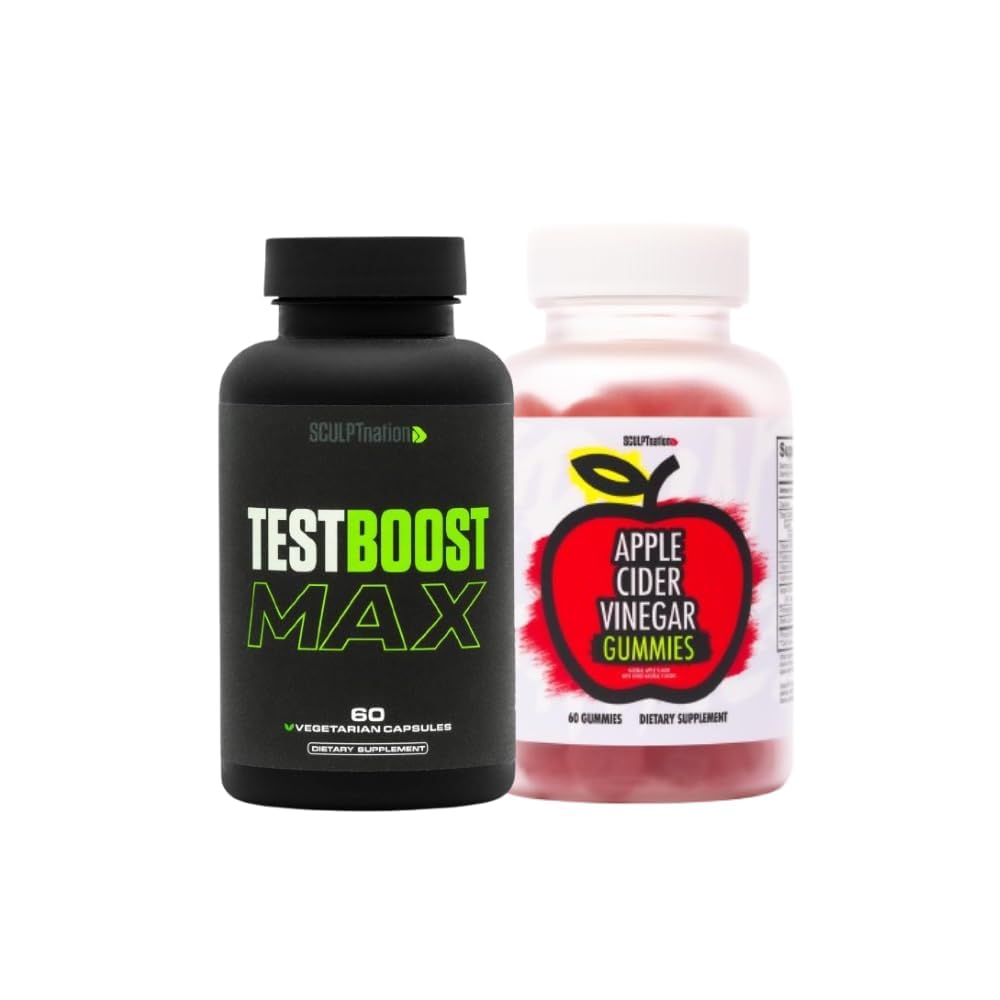 Sculpt Nation da V Shred Test Boost Max e Apple Cider Vinegar Gummies Bundle
