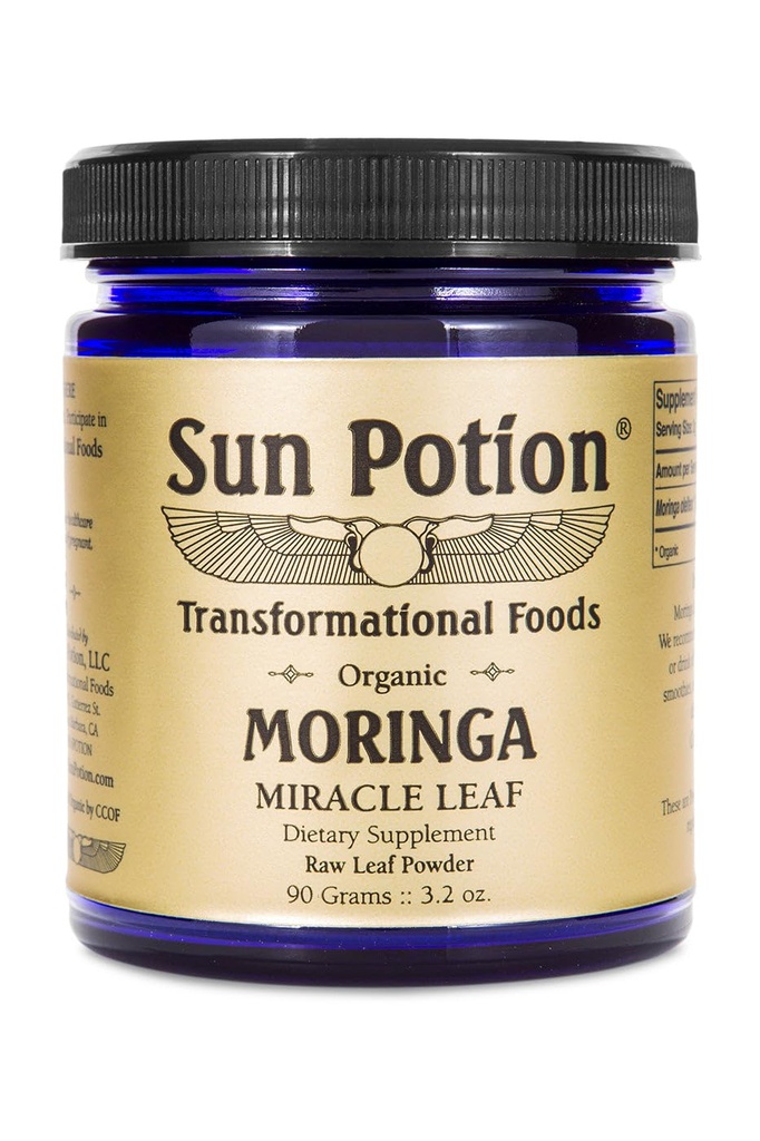 Polvere di foglie di Moringa di pozione del sole - vaso di 90 grammi