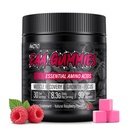 EAA Gummies - 2:1:1 BCAA Formula (8300mg) - Aminoacidi essenziali per il recupero del muscolo e la resistenza - Non-OGM, senza glutine, senza zucchero, vegetariano, aroma di lampone - 90 conte