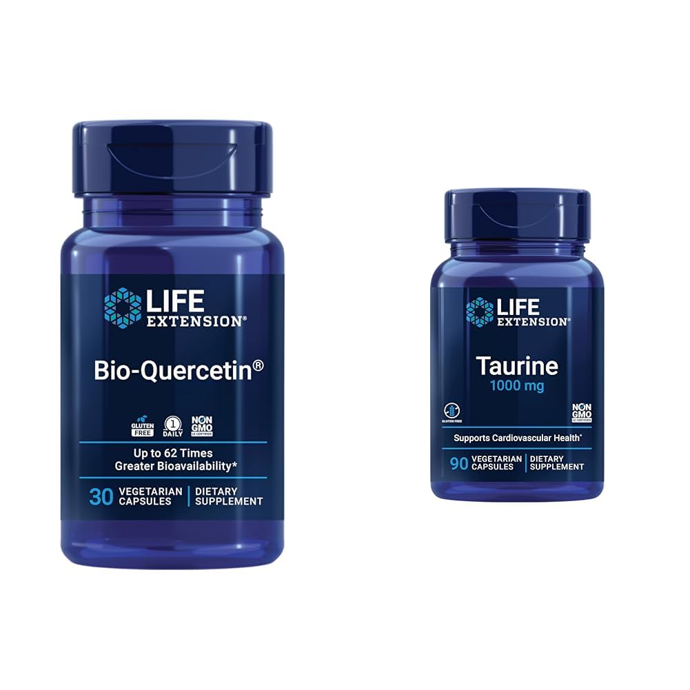 Bio-Quercetina 30 capsule & Taurine 1000mg 90 capsule Bundle