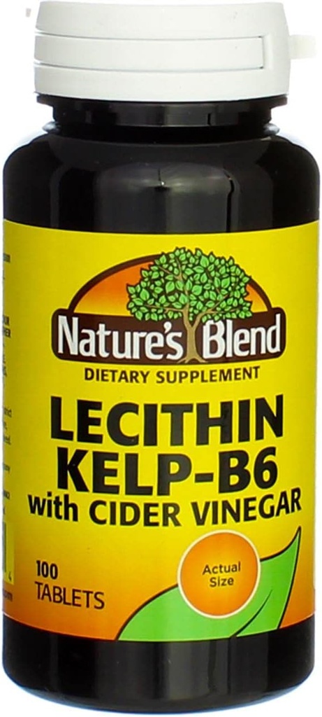 Lecitina di miscela della natura Kelp-B6 con Aceto di sidro 100 schede (model: 079854600704)