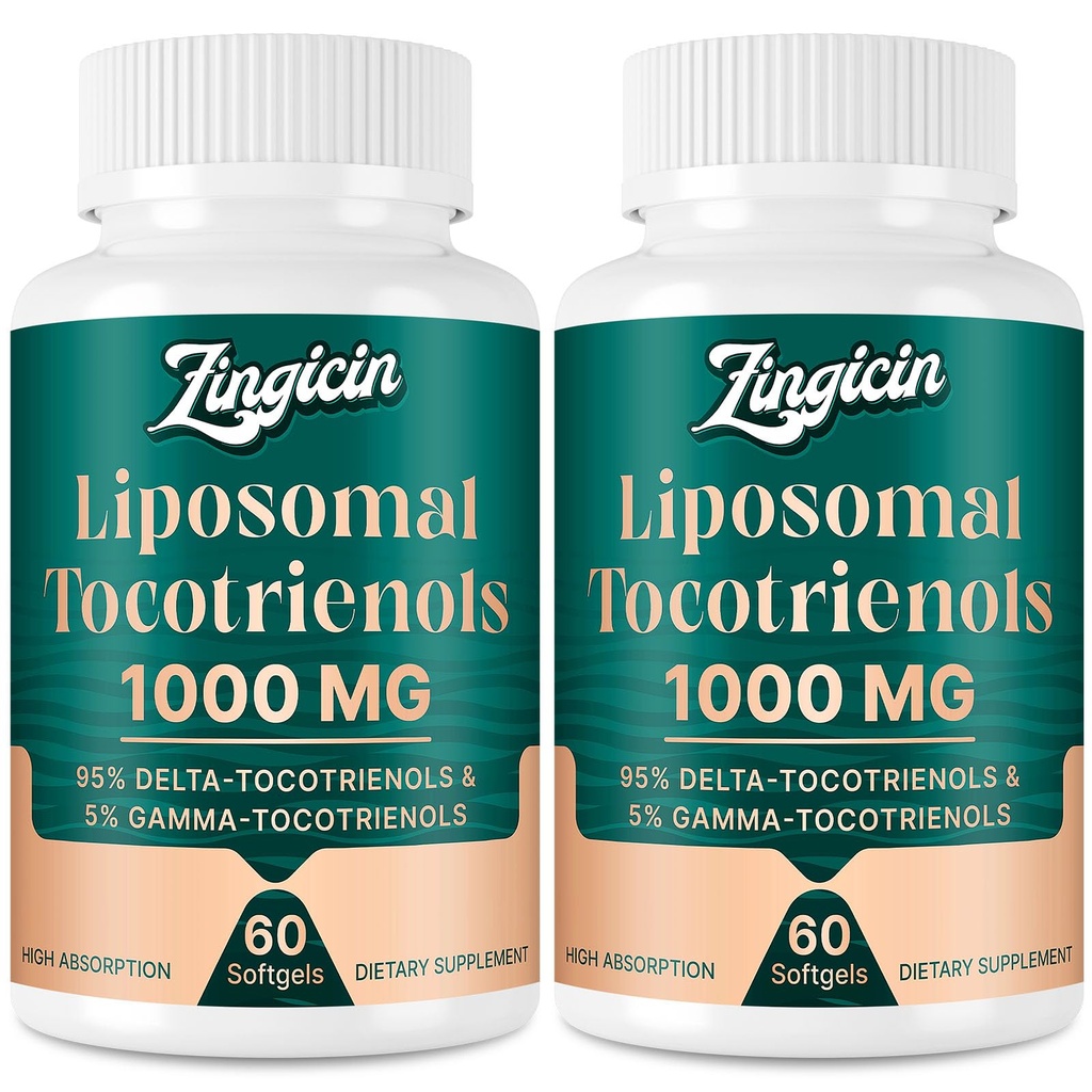 Vitamina E Tocotrienols - Liposomal Tocotrienols Supplemento 1000mg, Tocotrienol Delta altamente assorbibile e Gamma Tocotrienol per la salute del chiodo e supporto antiossidante, 120 Softgels