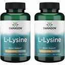Swanson Free Form L-Lysine - Integratore Naturale Promuovere il Supporto Stress & Nervous System Health - Può Promuovere il Rilassamento 500 Milligrammi 100 Capsule (2 Pack)