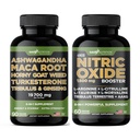 Gade Nutrition Ashwagandha con Maca Root, Horny Goat Weed, Turkesterone, Tribulus Terrestris, Panax Ginseng + Nitric Oxide Booster - Bundle for Energy, Vitality, Performance, Pump