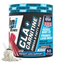 BPI Sports CLA + polvere di carnitina – Bruciatore grasso non stimolante per la perdita di peso, Metabolismo & massa magra – Caffeina Free – Rainbow Ice – 50 Serve – 12.34 oz