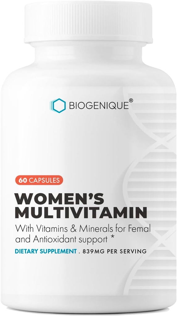 Donne Multivitamina, Vitamine giornaliere per le donne con vitamine A, C, D, E, B-6 e B-12, Metabolismo energetico, Supporto Bone & Immune, 60 capsule