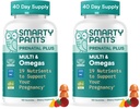 SmartyPants Prenatal Multivitamin Gummies, Omega 3 (DHA/EPA), Methylfolate, Biotin, Vitamina D3, C, Vitamina B12, B6, A, K & Zinc, Gluten Free, 120 Count (40 Day Supply) (Pack of 2)