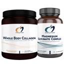 Progetti per la salute Magnesio Glycinate Complex (60 capsule) & Whole Body Collagen (30 Serve) Bundle - Magnesio ad alto assorbimento con polvere di collagene Premium per sostenere le ossa, pelle e articolazioni