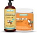 WONDER PAWS Omega Max Fish Oil Plus Probiotic Chews - per Dog Joint Health, Skin Moisture, Gut Health & Daily Wellness - Omega Max 16 Ounces - Probiotic 90 Chews