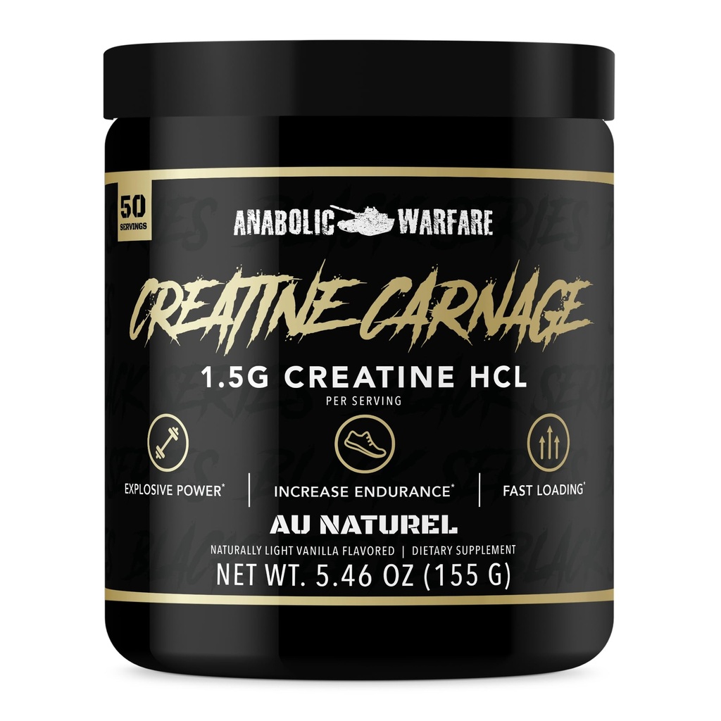 Creatina Carnage, Creatina HCL, Supporta resistenza ottimale, resistenza, massa muscolare e caricamento veloce*