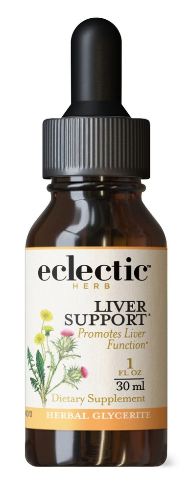 Eclettico Herb - Latte Thistle Liquid Glycerite (Silybum marianum) | Supporto per fegato + Detox | Tintura di erbe | Alcohol-Free, Vegan, Organic, Non OGM, Gluten Free (1 fl oz | 30 ml)