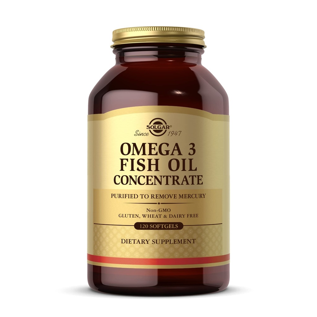 Solgar Omega-3 Fish Oil Concentrate - 120 Softgels - Supporto per Joint & Metabolic Health - Gluten Free, Non OGM, Dairy Free - 60 Serve
