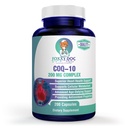 CoQ10 - Co-Enzyme Q10-200 mg - Ottimo rapporto qualità-prezzo - 200 Caps - Assorbimento rapido - Veg. Caps - Non-GMO - Ubiquinone - Supplemento Cuore & Cellular Energy & Brain di Foxxy Doc