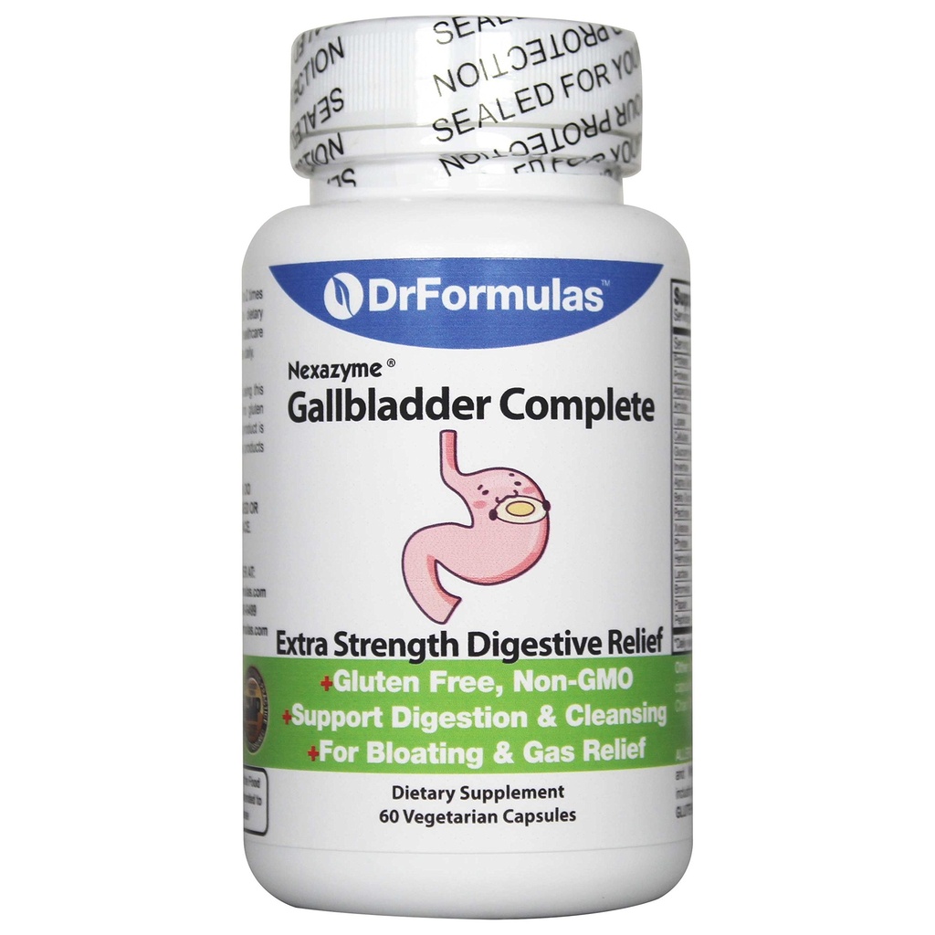 DrFormulas 18 enzimi digestivi per sostenere la vescica e gli enzimi pancreatici con Amylase, Protease, Lipasi, Lattasi, Cellulasi, Bromelain 60 capsule