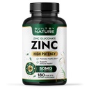 Costruito per natura Zinc 50 mg – Zinc Gluconate per il supporto Immune & Antiossidante altamente assorbente – promuove la pelle, la salute degli occhi e immuni – Non OGM, senza glutine – 180 compresse