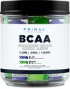 Primal BCAA Variety Pack, Blue Raspberry + Grande Ape Verde mela aromatizzato (20 Stickpacks) - 7G BCAA per porzione, Aminoacidi a catena ramificata