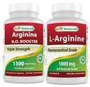I migliori naturali L-Arginina NO Booster 1300 mg & L-Arginina 1000 mg