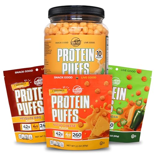 Doppia Vette Basso Carbo, Keto Friendly Protein Puffs, Parmigiano Aglio (300g, 21g Protein, 2g Carbs) + Picchi Gemelli Ingredienti Basso Carbo, Keto Friendly Protein Puffs, (Variety Pack, 2.1 Ounce), 2 Serve,