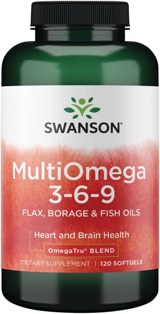 Swanson Multiomega 3-6-9 (Flax Borage Fish) 2400 Milligrammi 120 Sgels
