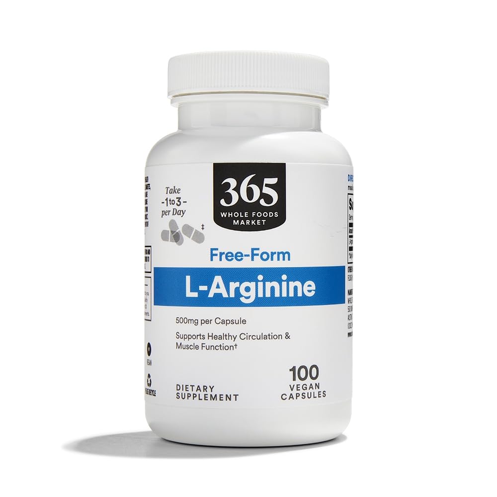 365 da Whole Foods Market, L Arginine 500Mg 100 Veggie Caps