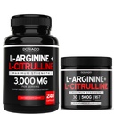 L Arginina L Citrullina (240 Conte) - Pillola di Ossido Nitrico per Stamina & Endurance e L Arginina L Citrullina Polvere (3g) - Polvere di Ossido Nitrico Booster per Performance & Endurance - Vegan & USA Made