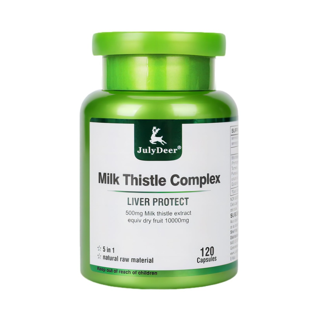 Pasta al latte 500 mg Sostegno al fegato di Silymarin Marianum, Supporto antiossidante, Detox, Capsule per la protezione dal fegato per rimanere in ritardo, Bere e Hangover, Dull Skin