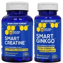 NATURAL STACKS Ginkgo Biloba + Creatina Monoidrato Bundle - Advanced Absorption Formula* - Supporto per cervello ad alta resistenza* - 180 Capsule Totali