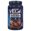 Vega Protein + Creatina - 30g Proteine Basate dalle piante, Cioccolato, 20 Serve, 3g Creatina, 5g BCAAs, Vegan, Keto, Gluten Free, Dairy Free, Carb basso, per la crescita muscolare & Riparazione, Bevare Mix, 36oz