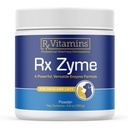 Rx Vitamins Rx Zyme Powder - Enzimi digestivi per cani e gatti - Anti Diarrea per cani, Rilievo di costipazione del gatto, Anti-Bloating - Supporto digestivo del gatto e salute del fegato del cane - 120g