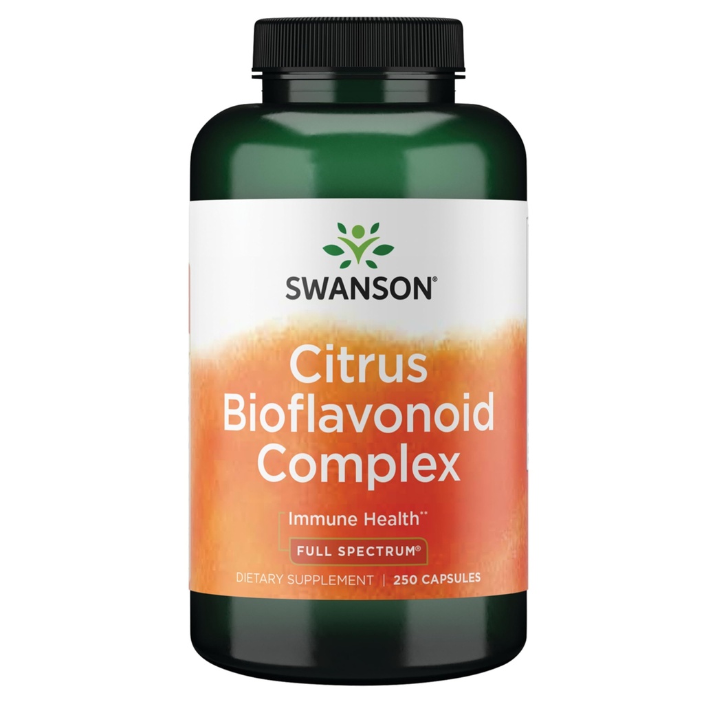 Citrus a spettro completo Swanson Bioflavonoide Complex - aiuta l'assorbimento della vitamina C e promuove la salute immunitaria - Standardizzato al 50% Bitter Orange Bioflavonoids - (250 capsule) 1 confezione
