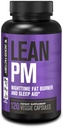 Jacked fabbrica magra PM notte tempo grasso bruciatore, supplemento di aiuto del sonno, &amp; appetito Suppressant per gli uomini e le donne - 120 pillole di dieta di perdita di peso veggie senza stimolante