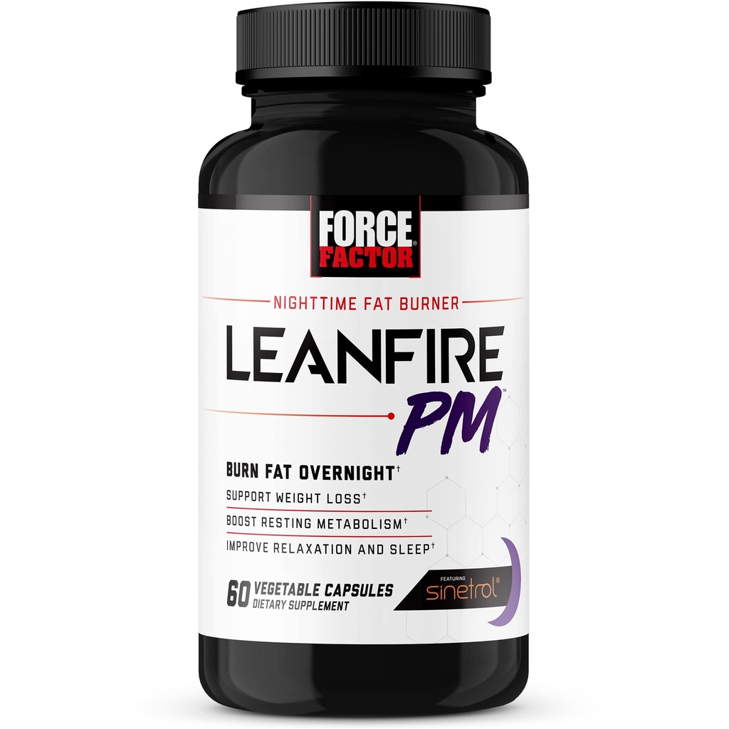 Fattore di forza LeanFire perdita di peso Bundle con Next-Gen SLIMVANCE Thermogenic Fat Burner 60 capsule e pernotta grasso Burner 60 capsule